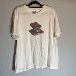 VTG 90s Accept The Challenge Wave Technologies International 50/50 Blend Shirt S